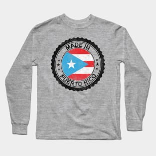 Made in Puerto Rico Grunge Style Long Sleeve T-Shirt